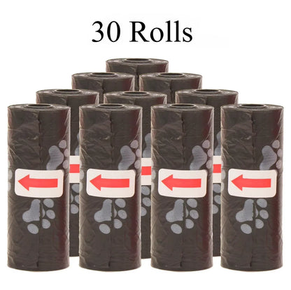 1-50 Rolls Biodegradable Dog Poop Bags Leak-Proof Thick Pet Waste Bags for Outdoor Walks Cat Litter Trash Bags Pet Supplies