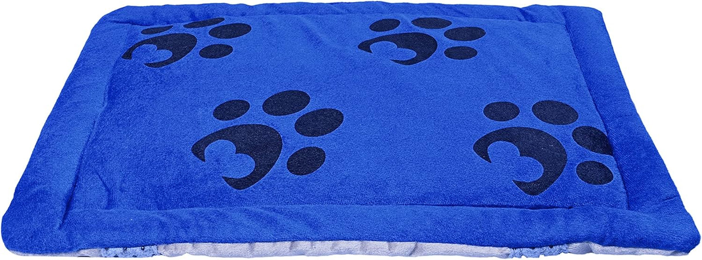 Pet Beds for Small, Medium, and Large Dogs and Cats, Blue Durable Dog Bed for Large Medium Small Dogs Soft Washable Pet Bed Breathable Rectangle Sleeping Bed Anti-Slip Bottom, Multiple Sizes S-L