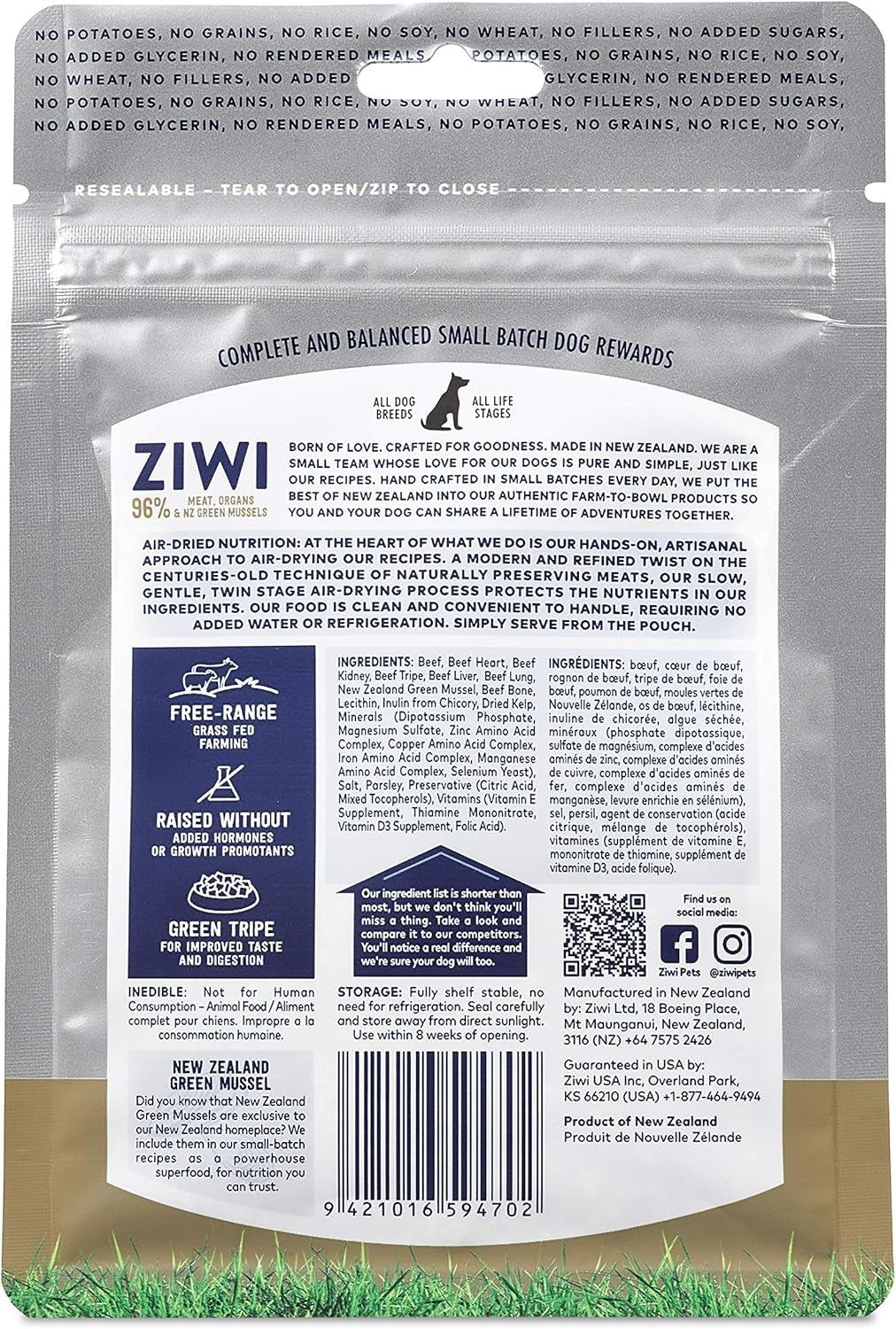 Peak Good Dog Rewards Training Treats – All Natural, Grain-Free, Healthy Dog Treats (Beef, 3Oz)