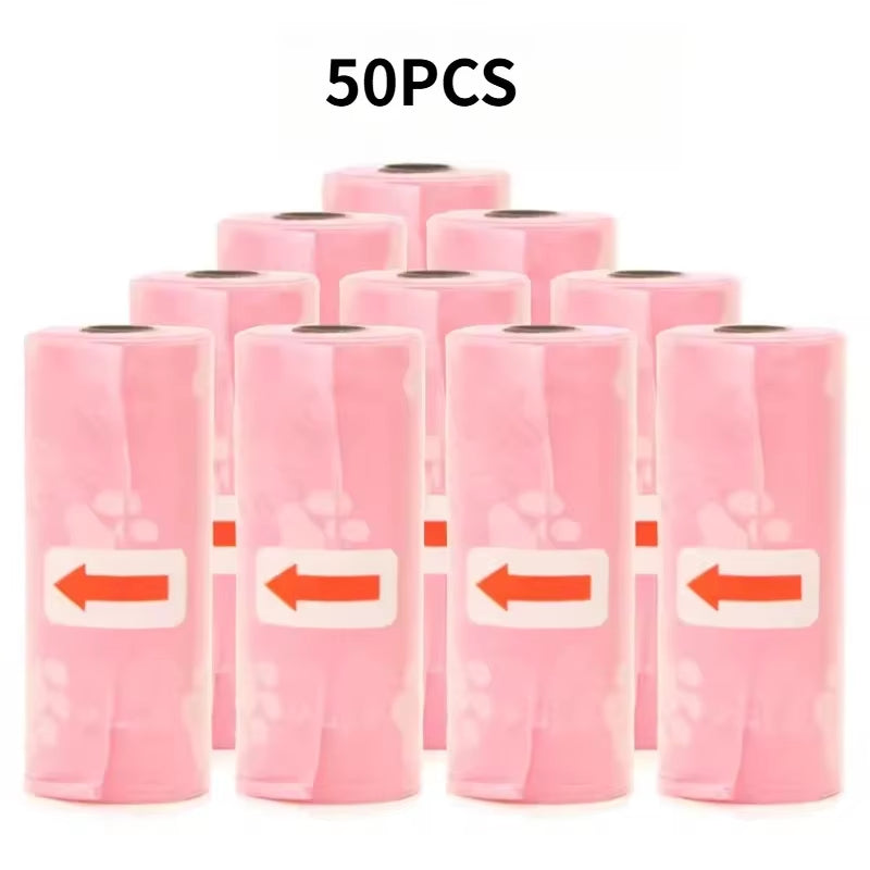 1-50 Rolls Biodegradable Dog Poop Bags Leak-Proof Thick Pet Waste Bags for Outdoor Walks Cat Litter Trash Bags Pet Supplies