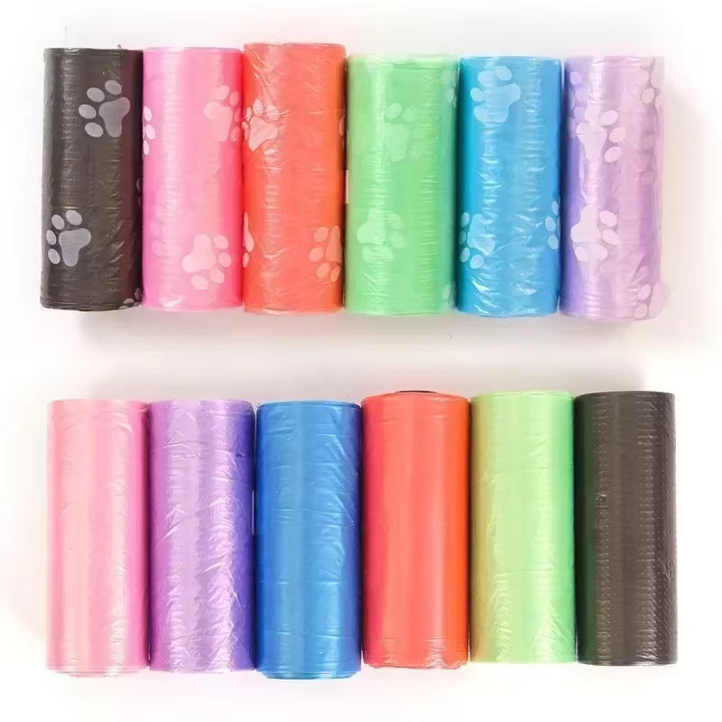 1-50 Rolls Biodegradable Dog Poop Bags Leak-Proof Thick Pet Waste Bags for Outdoor Walks Cat Litter Trash Bags Pet Supplies