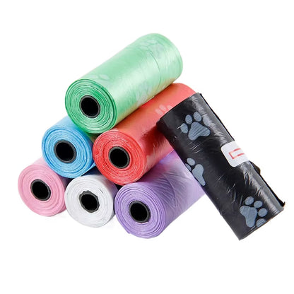 1-50 Rolls Biodegradable Dog Poop Bags Leak-Proof Thick Pet Waste Bags for Outdoor Walks Cat Litter Trash Bags Pet Supplies
