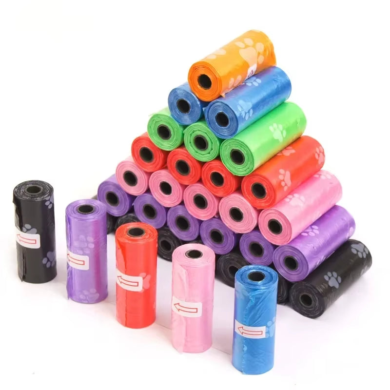 1-50 Rolls Biodegradable Dog Poop Bags Leak-Proof Thick Pet Waste Bags for Outdoor Walks Cat Litter Trash Bags Pet Supplies