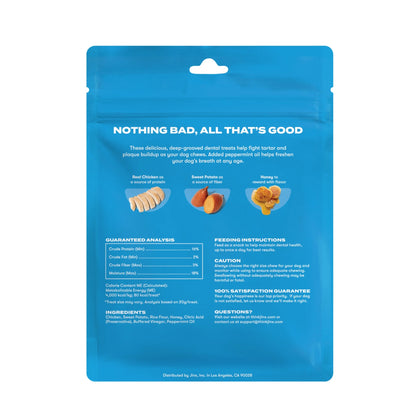 Chicken Flavor Dental Treats for Small Dogs, 8.8 Oz Bag, 13 Treats